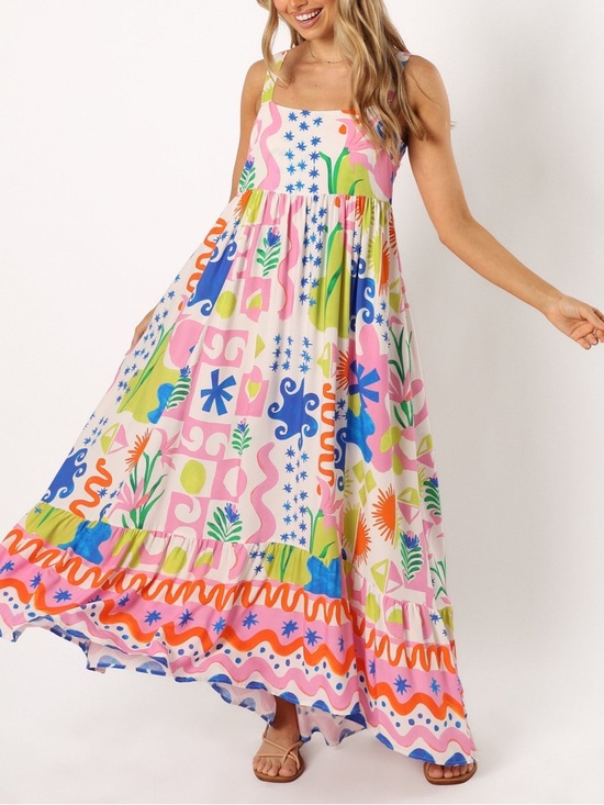 Petal & Pup Dresses & Skirts - Petal & Pup Greer Mercedes Print Maxi Dress Sz M NEW